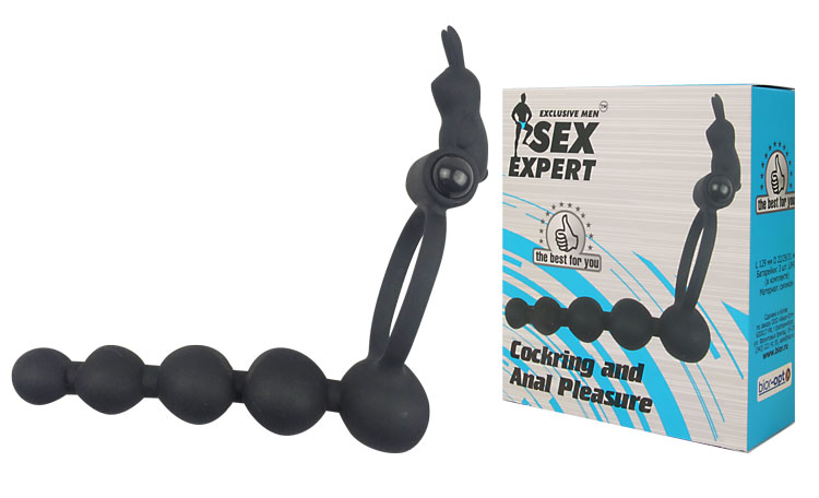 Виброкольцо с анальной стимуляцией SEX EXPERT SEM-55059