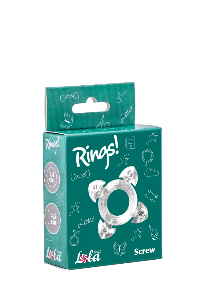 Эрекционное кольцо Rings Screw white 0112-40Lola